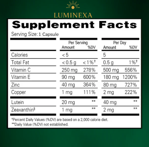 Luminexa Luetin Eye Vitamins